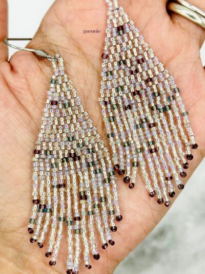 Silver Reflection Silver Hook Fringe Earrings