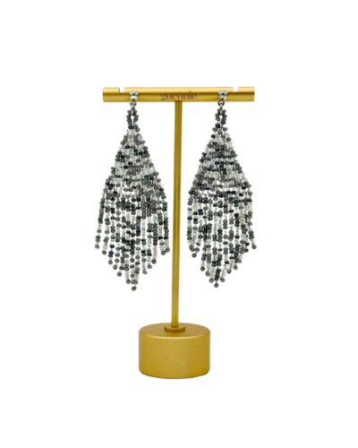 Sunken Treasure Silver Stud Fringe Earrings